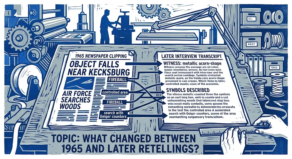 Overview image for What Changed Between 1965 and Later Retellings? | Kecksburg UFO incide