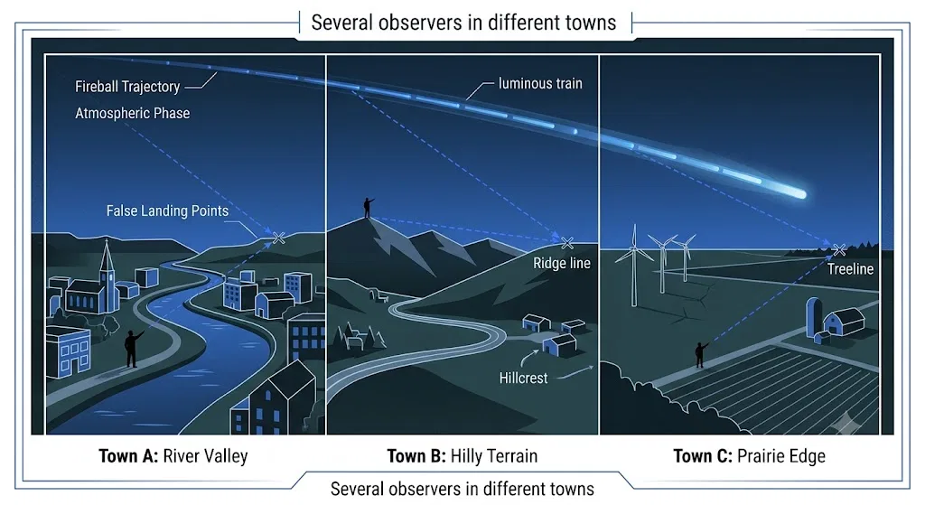 Overview image for Why Distant Fireballs Seem to Land Nearby | Kecksburg UFO incide