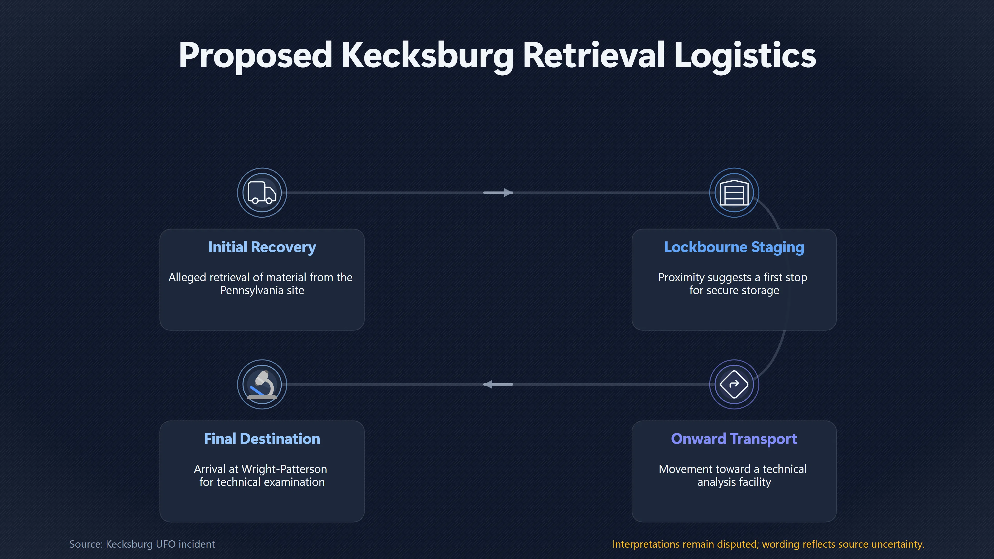 Overview image for Where Was the Alleged Kecksburg Cargo Taken? | Kecksburg UFO incide ab 793 e military retrieval