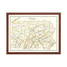Listing image for Old Map of Pennsylvania 1814 - Vintage Pennsylvania Art