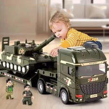 Listing image for Army Military Truck Tank Playset Lorry Action Military Vehicle Model Toy Boys