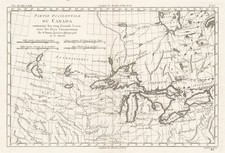 Listing image for Map Of The Great Lakes USA 1780 Vintage Historic Map Poster Print