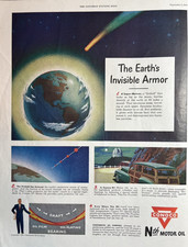 Listing image for 1949 Conoco Motor Oil Nth Earths Invisible Armor Meteor Fireball VTG Print Ad
