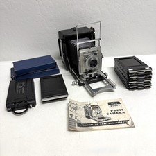 Listing image for Vintage Tower Press Camera 2¼x3¼ Press-O-Matic Busch 103mm f/4.5 Holders