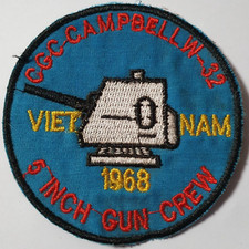 Listing image for US Coast Guard CGC CAMPBELL W-32 1968 Vietnam War Patch. USAN