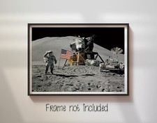 Listing image for Apollo Mission Moon Space Scene - High Quality Poster