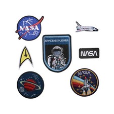 Listing image for NASA Iron / Sew On Embroidered Patch Applique Embroidery Motif Space explorers