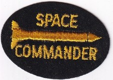Listing image for Space Commander patch missile rocket for making childs clothing Space Race 1960s