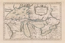 Listing image for Map Of The Great Lakes Michigan USA 1764 Vintage Historic Map Poster Print