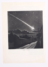 Listing image for Vintage Astronomy Print Fireball Bolide Meteor Night Sky Village Larousse