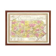 Listing image for Old Map of Pennsylvania 1836 - Vintage Pennsylvania Art