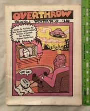 Listing image for 1989 Vol. 10 No. 2 Overthrow Newspaper Extreme Conspiracy UFO Marijuana Poster