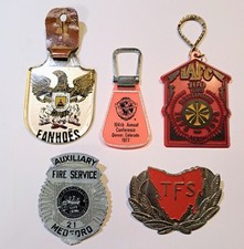 Listing image for Vintage Firefighter Memorabilia Lot IAFC Medford TFS Badges & Keychai
