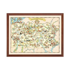 Listing image for Old Map of Pennsylvania 1935 - Vintage Pennsylvania Art