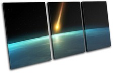 Listing image for Meteor SCIENCE Armageddon Cataclysm Space TREBLE CANVAS WALL ART Picture Print